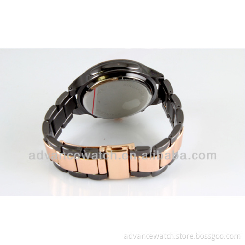 High quality custom logo metal steel mesh watch , simple men watch , mesh watch band